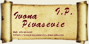 Ivona Pivašević vizit kartica